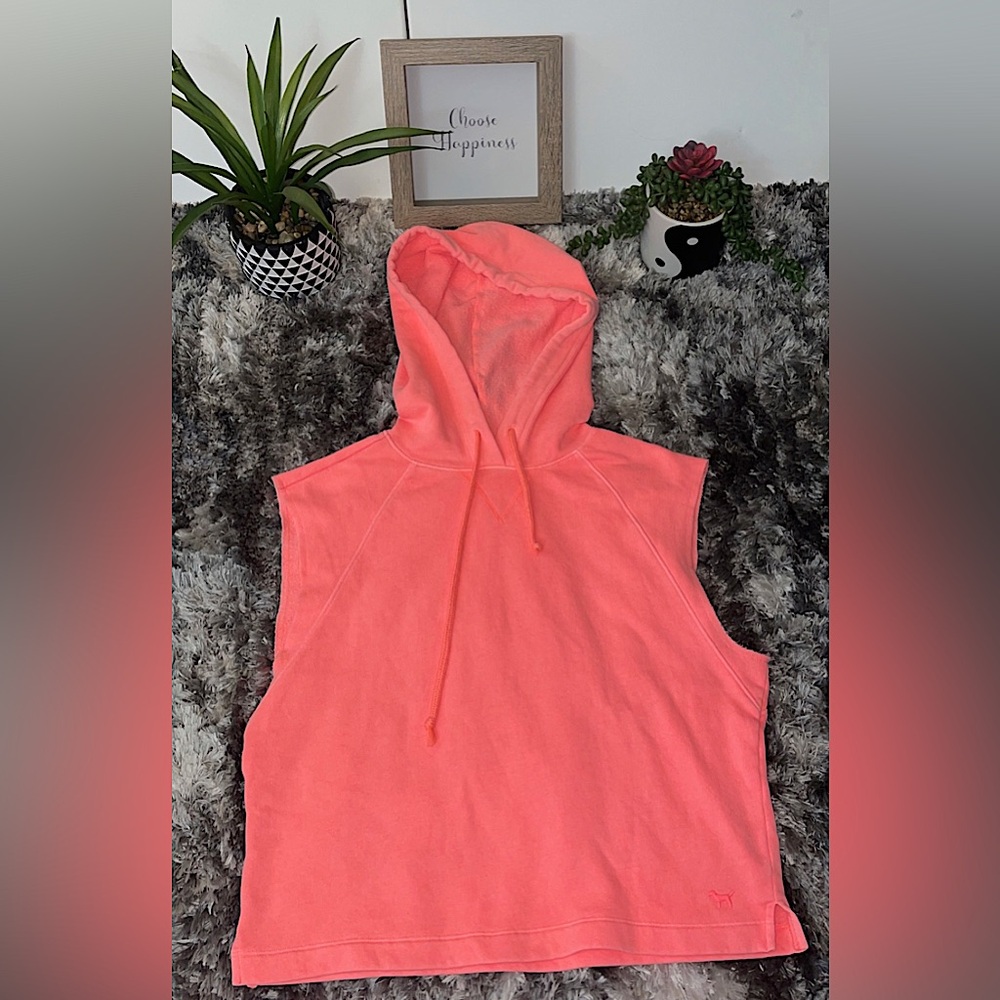 Victoria’s Secret PINK hooded cut off sweatshirt